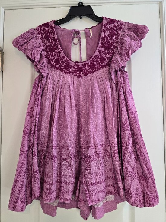 Free People Pants - Free People Cutie Pie Romper Dress - Azalea Combo